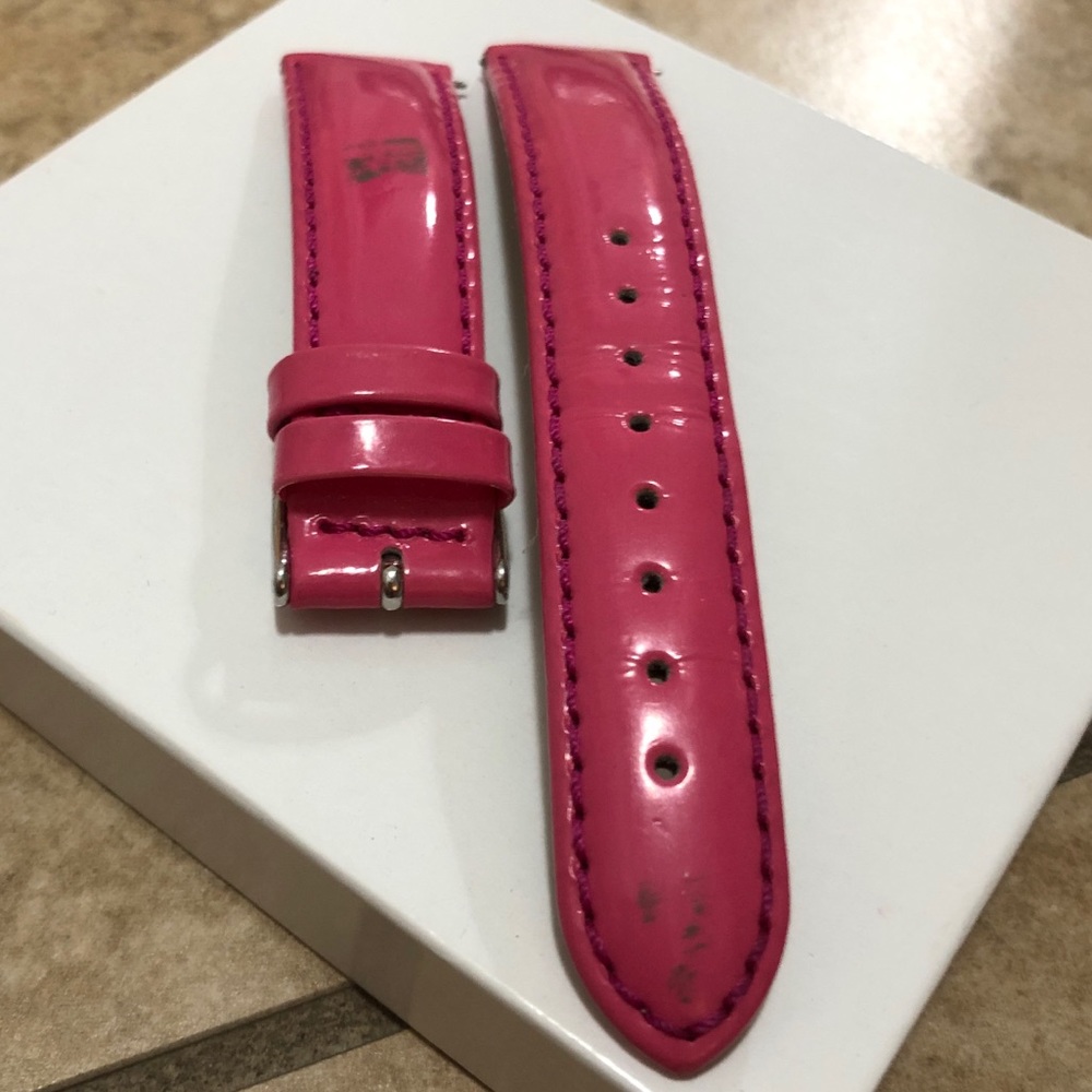 Hot Pink Patent Leather Michele Watch Band